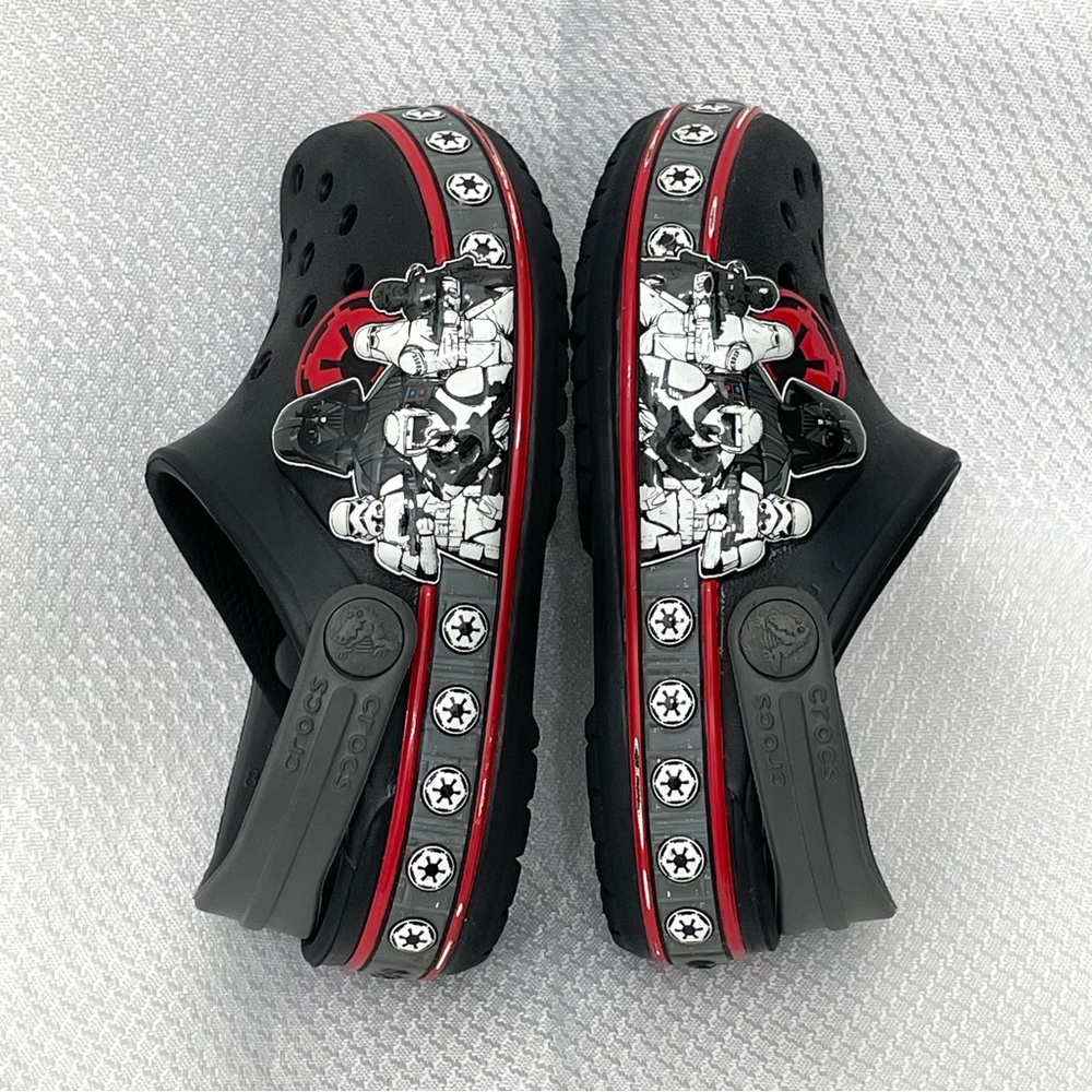 CROCS Kids Star Wars Empire Band Clogs Black/Red Sandals Shoes Infant size 6 - Picture 9 of 11